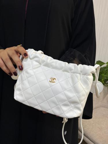 Chanel Quilted Drawstring Clutch with Strap Bag - 10