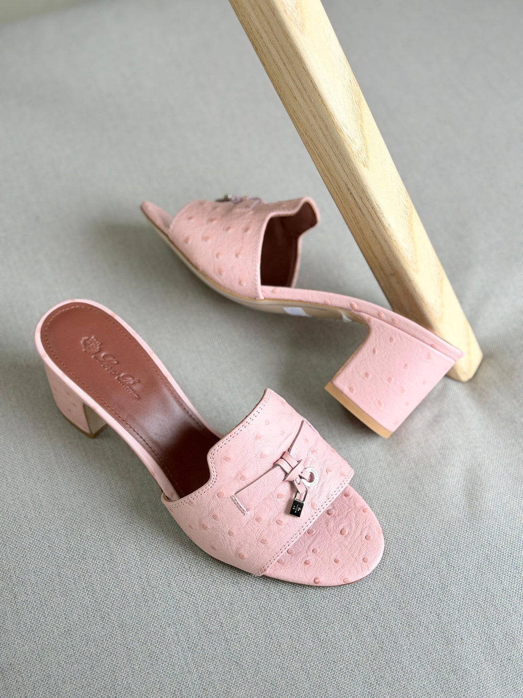 Loro Piana Summer Charms Sandal Flats Ostrich Leather - 7