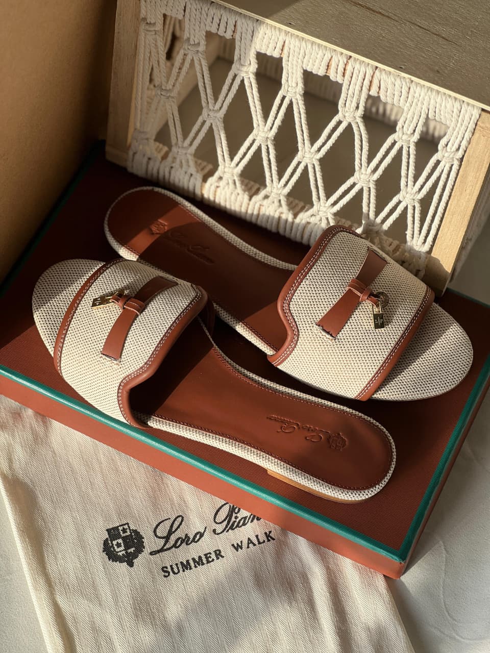 Buy Loro Piana Brown Summer Charms Sandals - 2