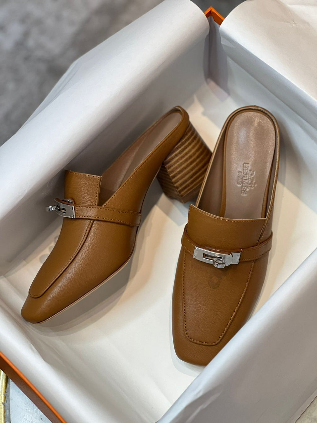 Hermes Blossom Mules