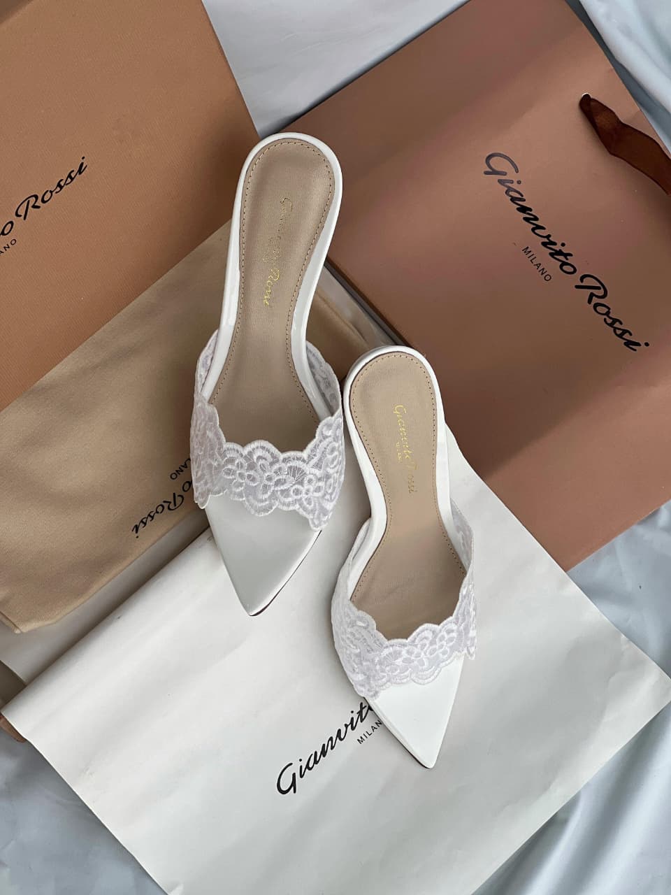 Gianvito Rossi Yvonne 85 Lace Mules - 2