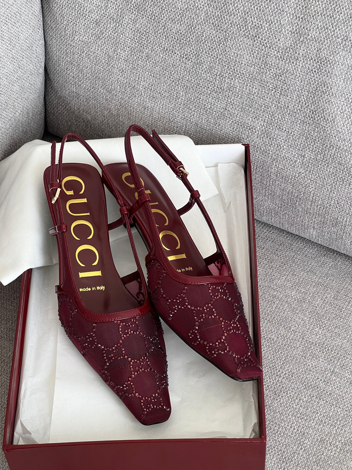 Gucci GG Crystal Slingback - 2