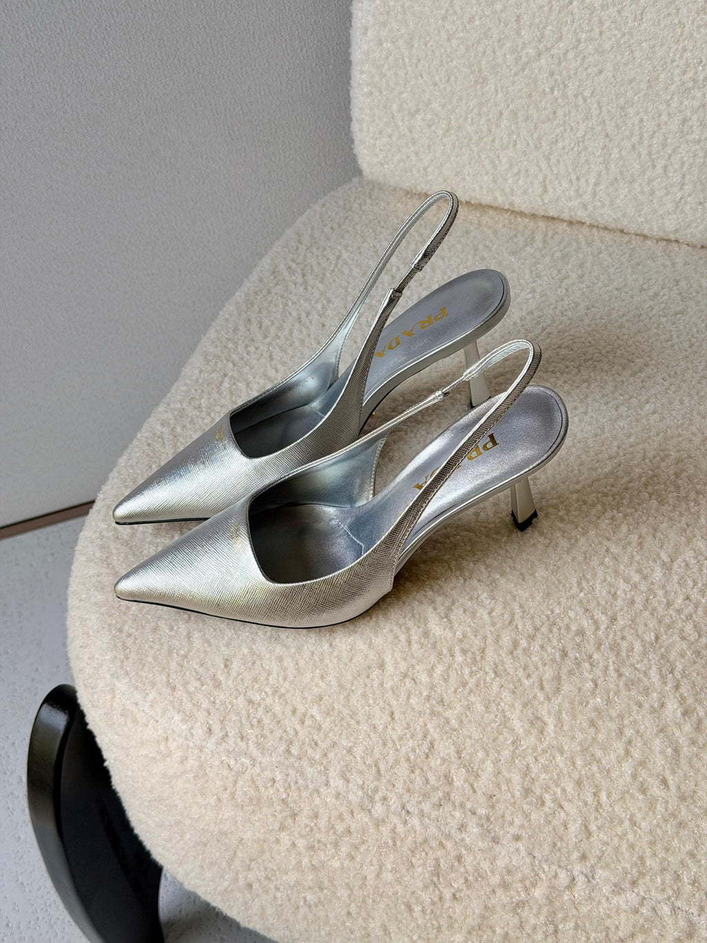 Prada Metallic leather slingback pumps - 2