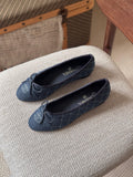 Chanel Ballet Flats in Tweed and Fabric Denim