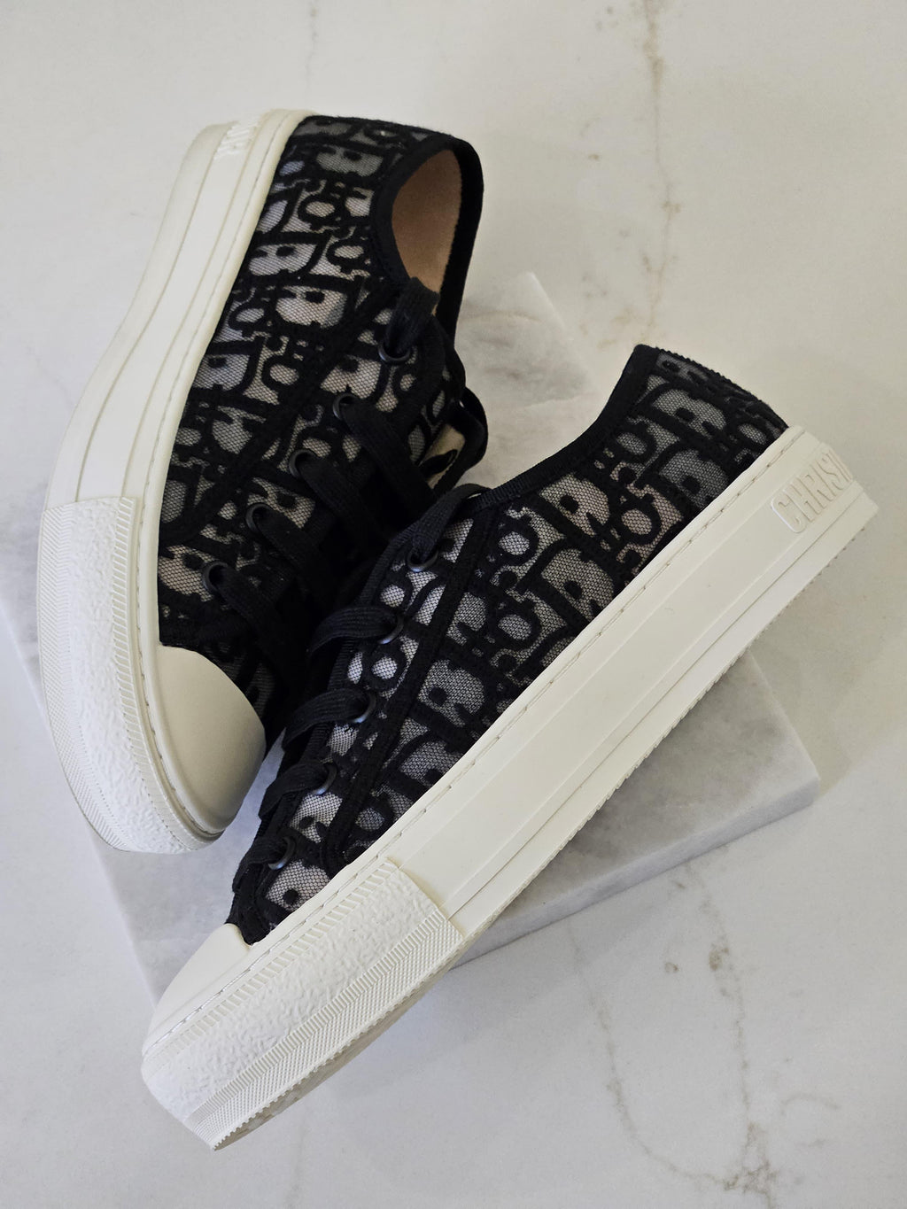 Dior Walk'n'Dior Sneaker Black Dior Oblique Embroidered Mesh