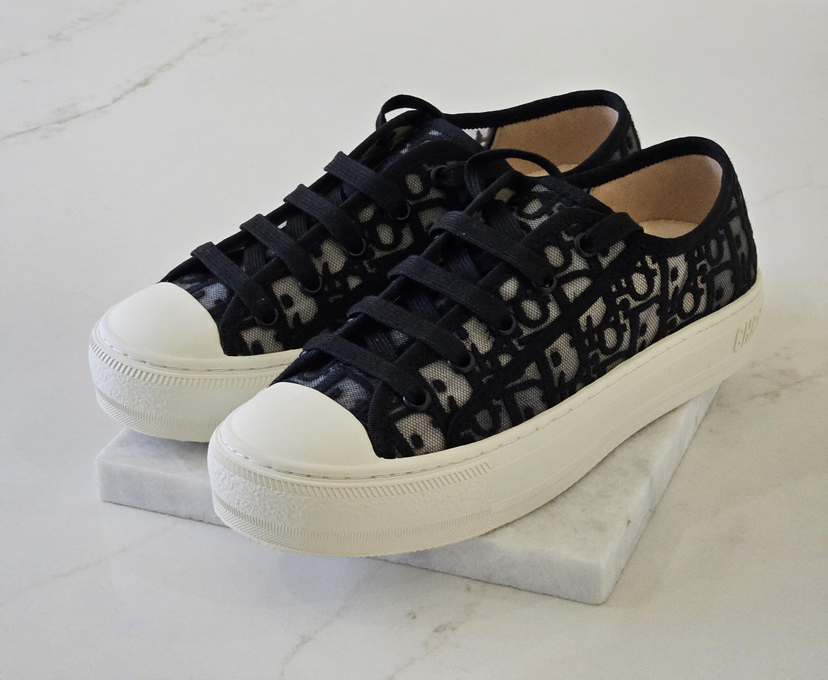 Dior Walk'n'Dior Sneaker Black Dior Oblique Embroidered Mesh