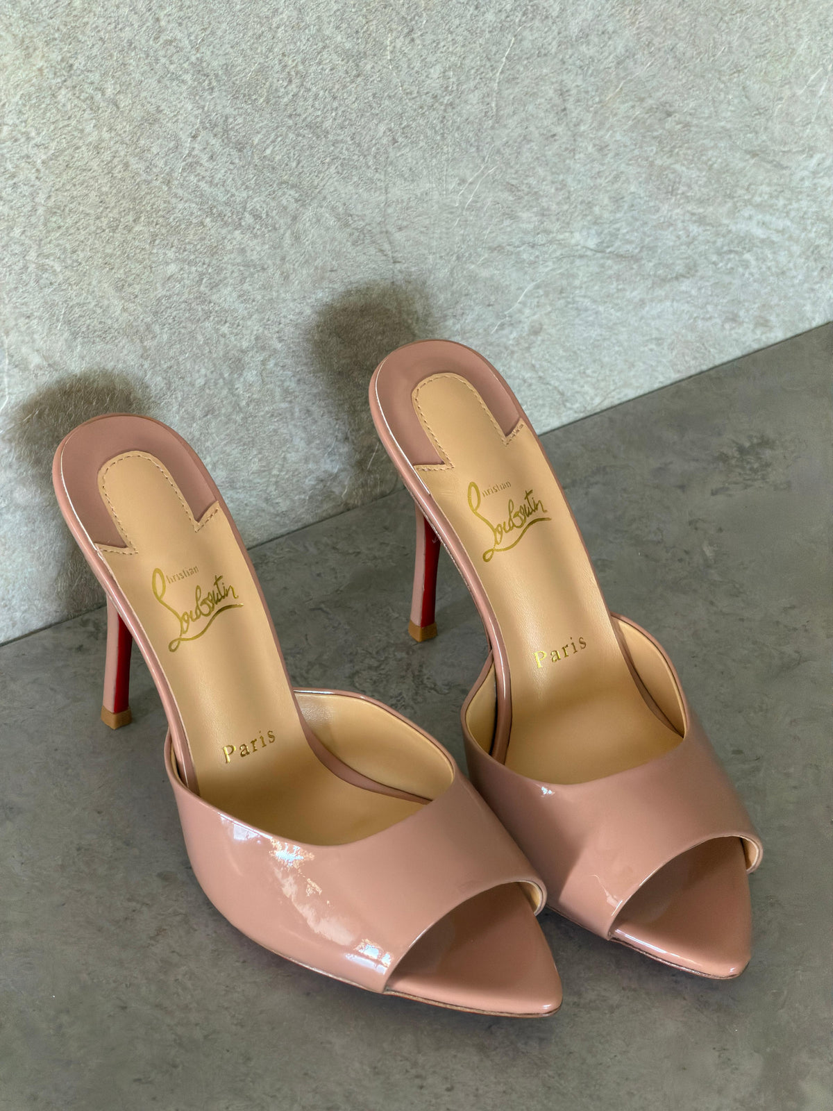 Christian Louboutin Black Me Dolly 100 Mule Sandals