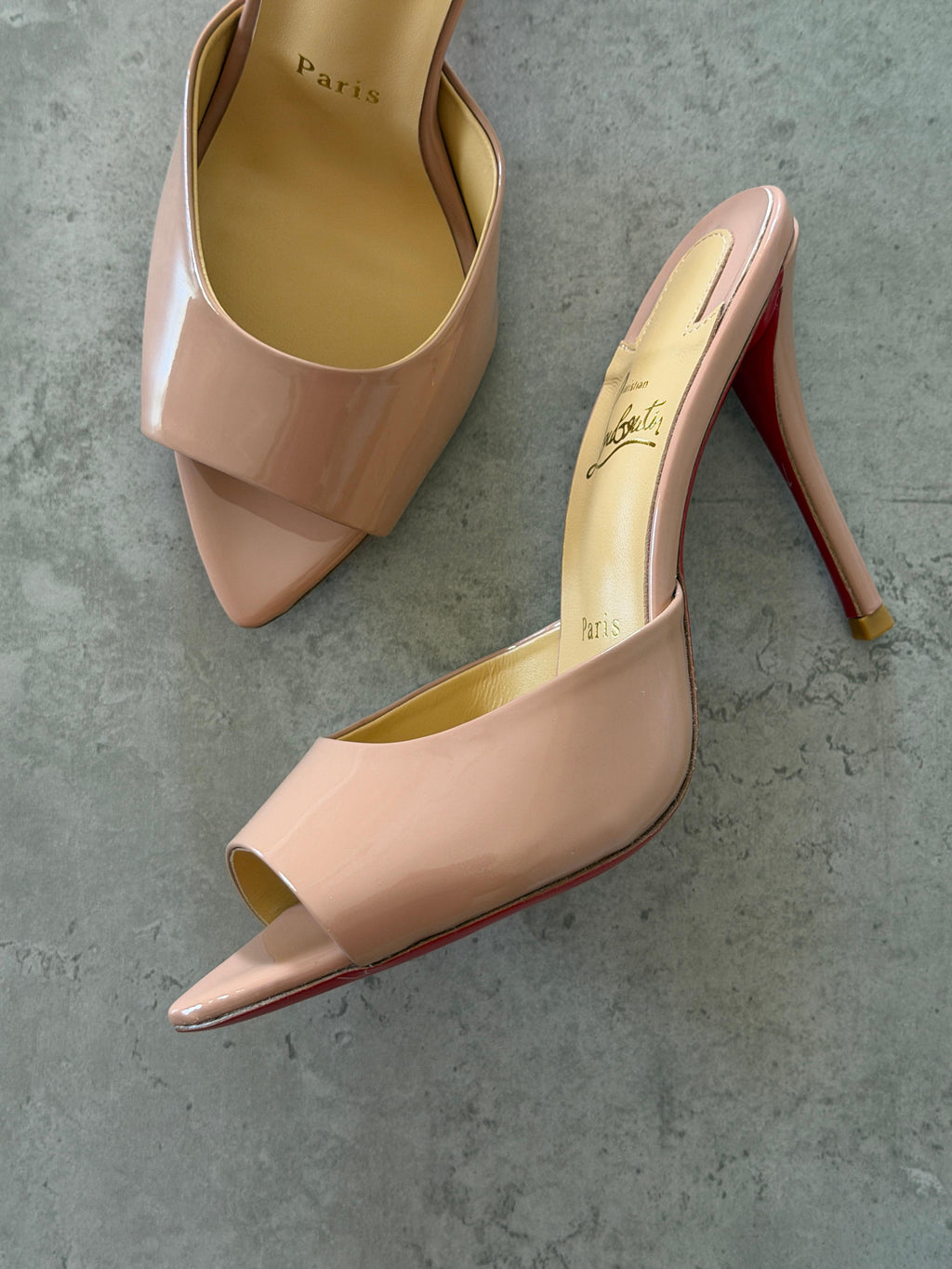 Christian Louboutin Black Me Dolly 100 Mule Sandals - 10