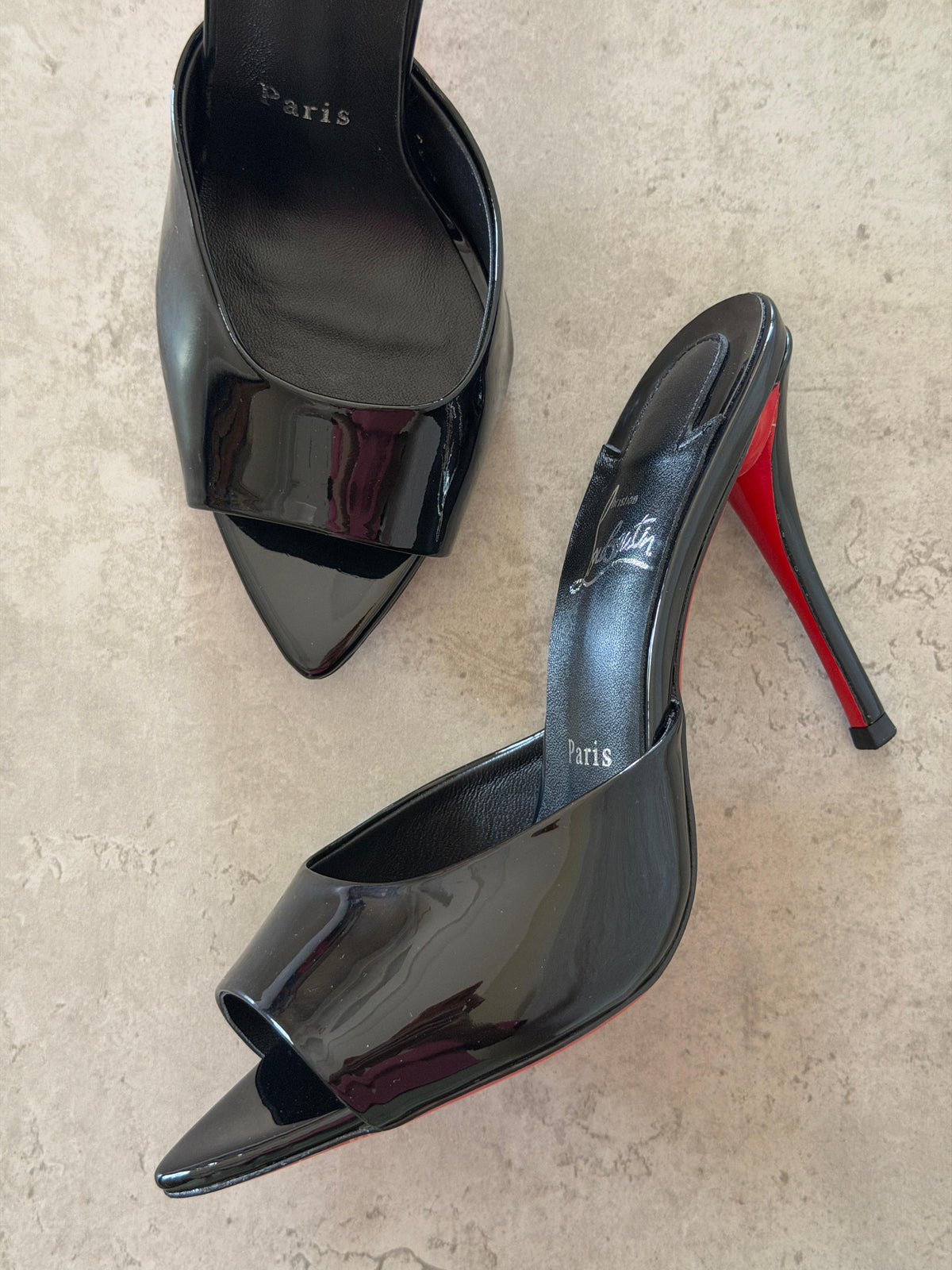 Christian Louboutin Black Me Dolly 100 Mule Sandals - 6