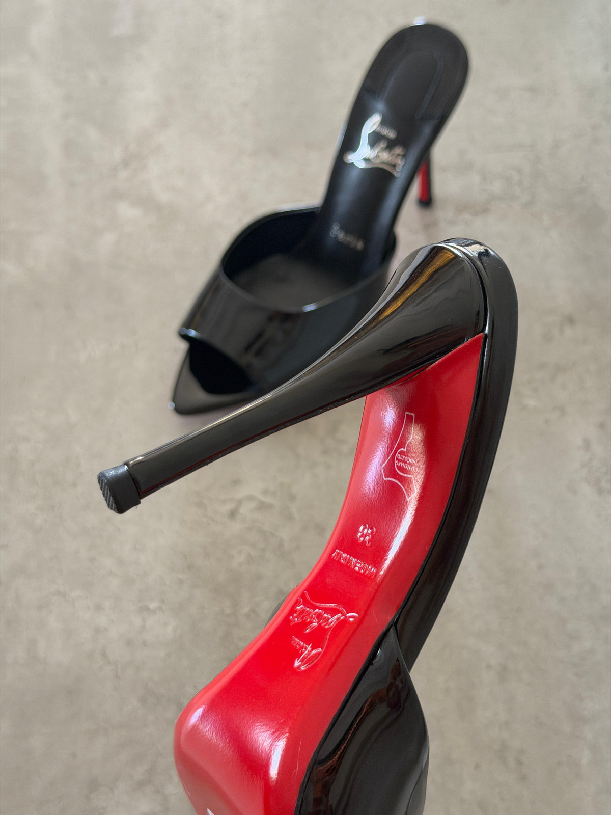 Christian Louboutin Black Me Dolly 100 Mule Sandals - 5