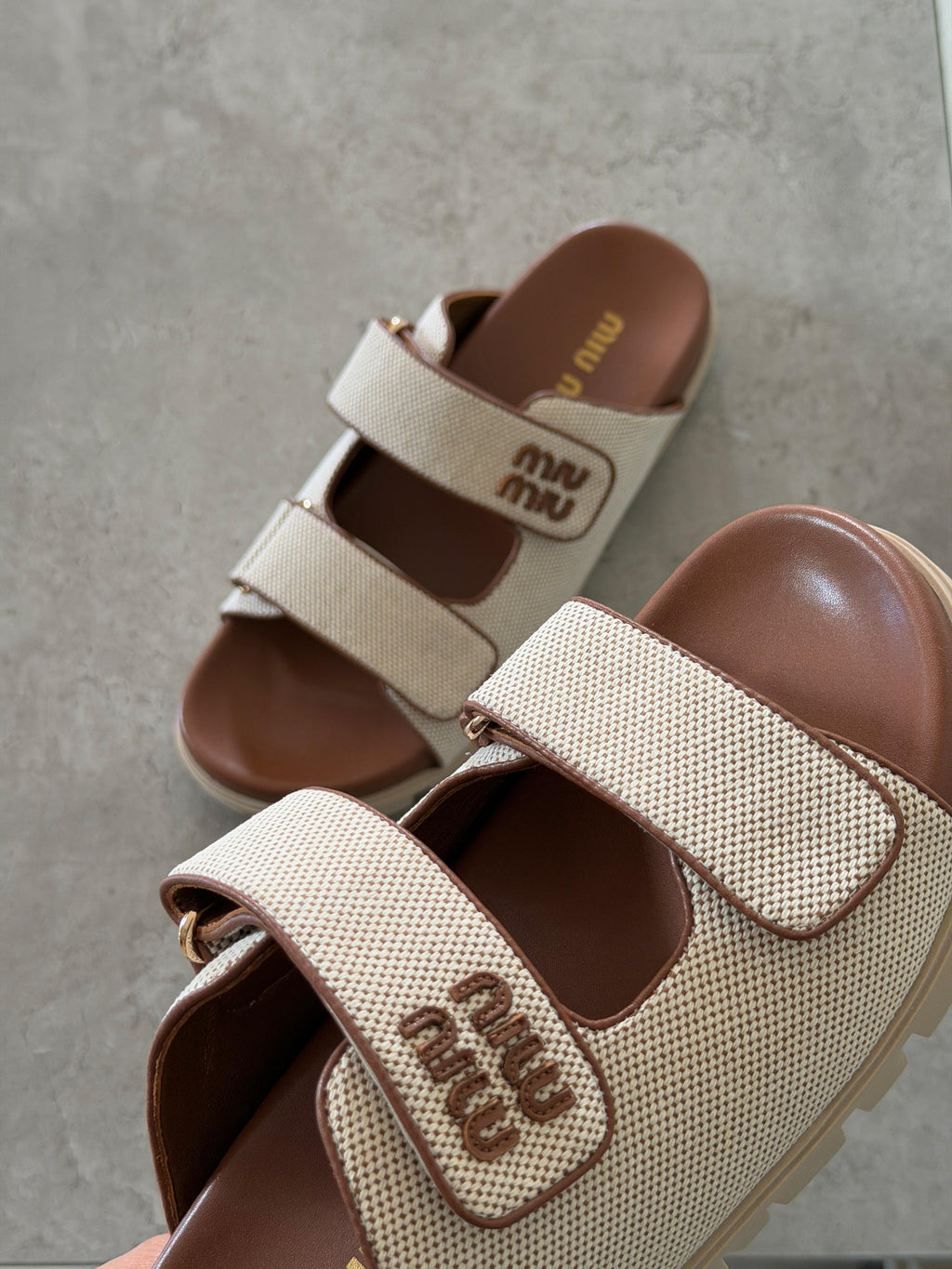 Miu Miu Canvas slide sandals - 2