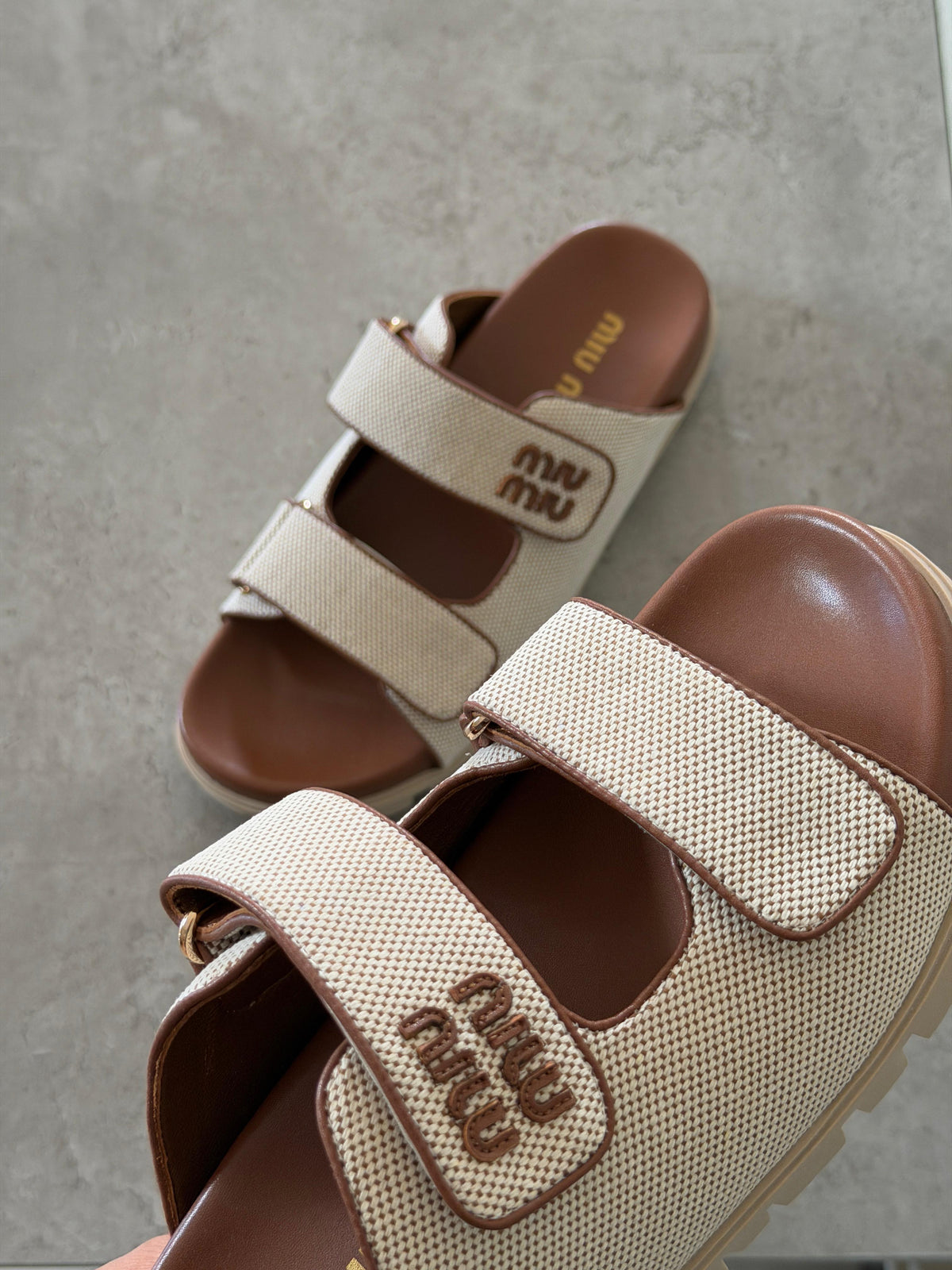 Miu Miu Canvas slide sandals - 2