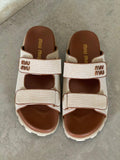 Miu Miu Canvas slide sandals