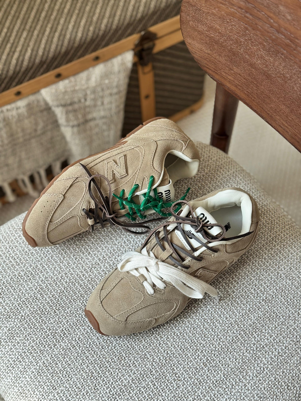 Miu Miu x New Balance 530 SL suede sneakers