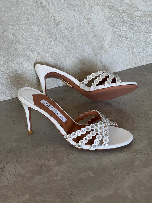 Aquazzura Embellished Tequila Mules 75