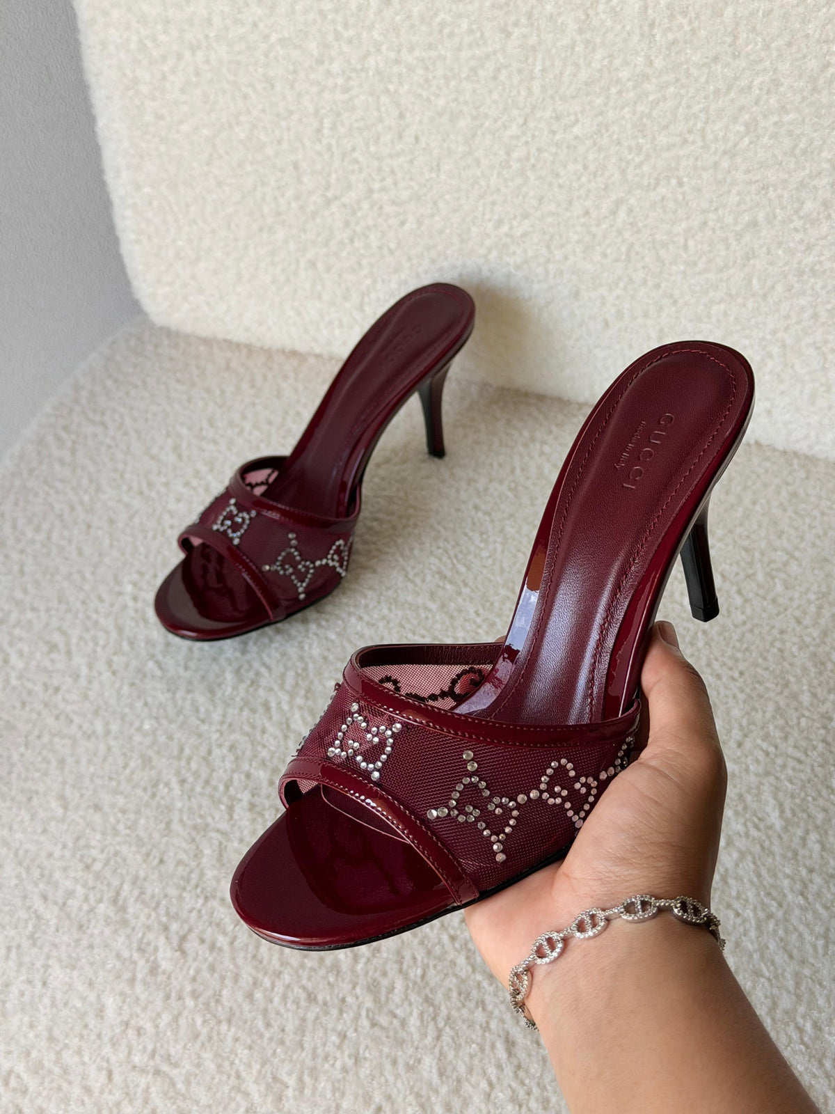 Gucci GG crystal sandals - 11