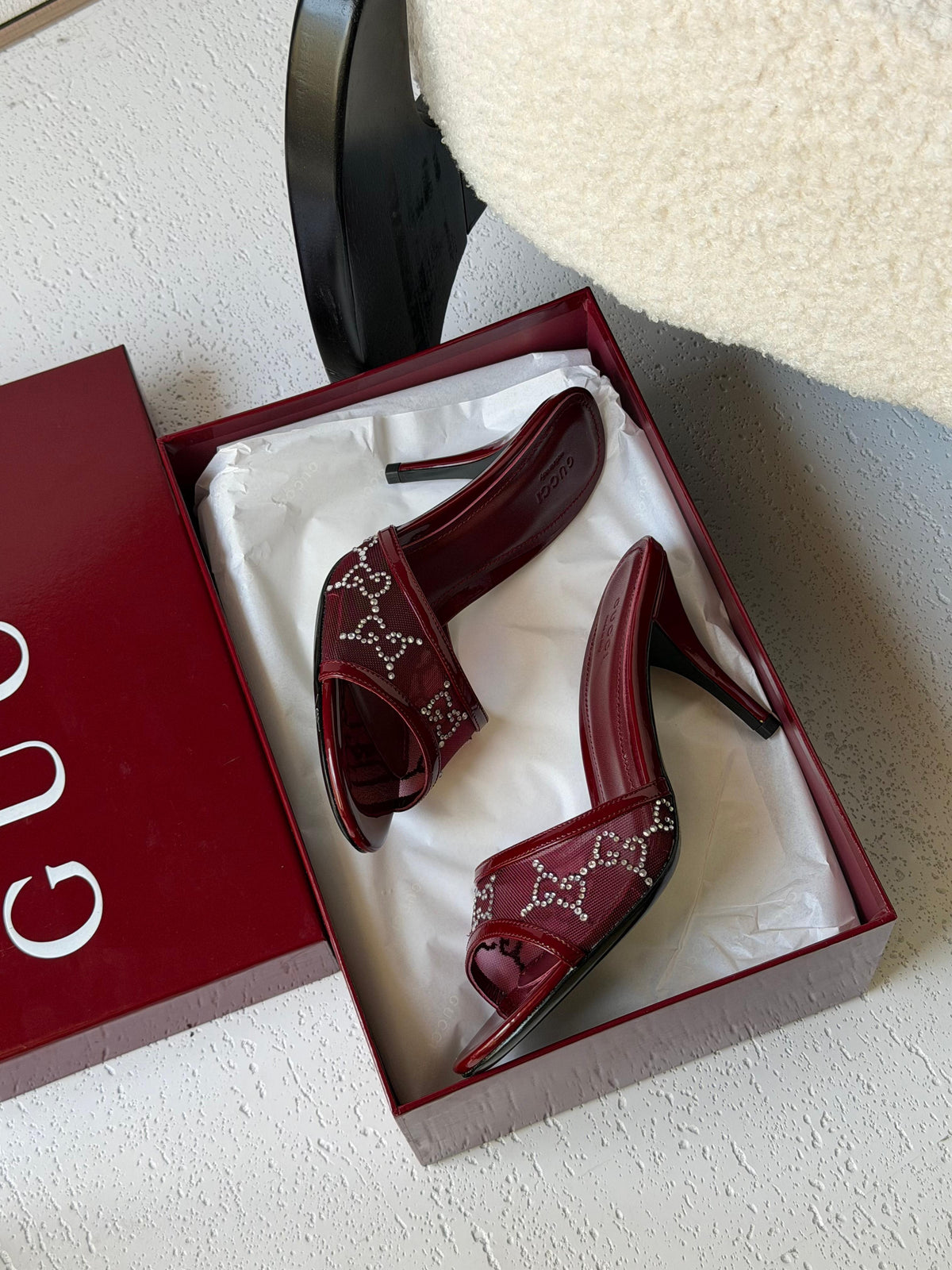 Gucci GG crystal sandals - 10