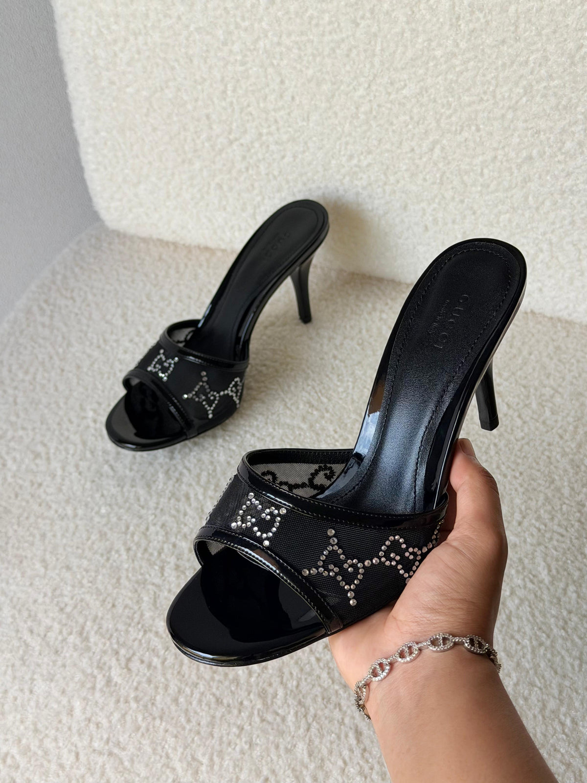 Gucci GG crystal sandals - 9