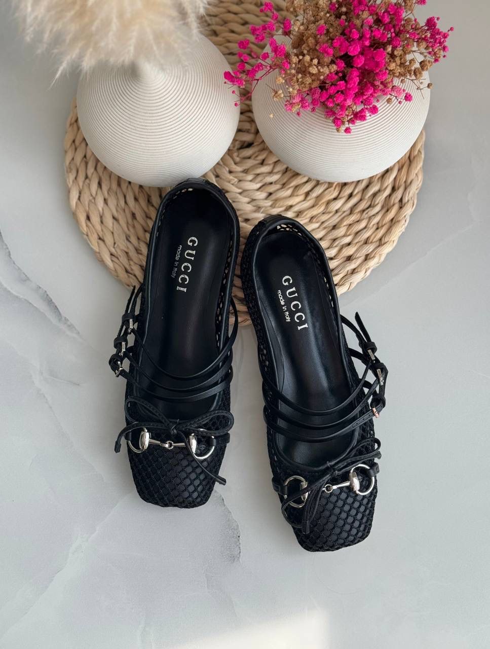 Buy Gucci Burgundy Horsebit Ballerina Flats - 9