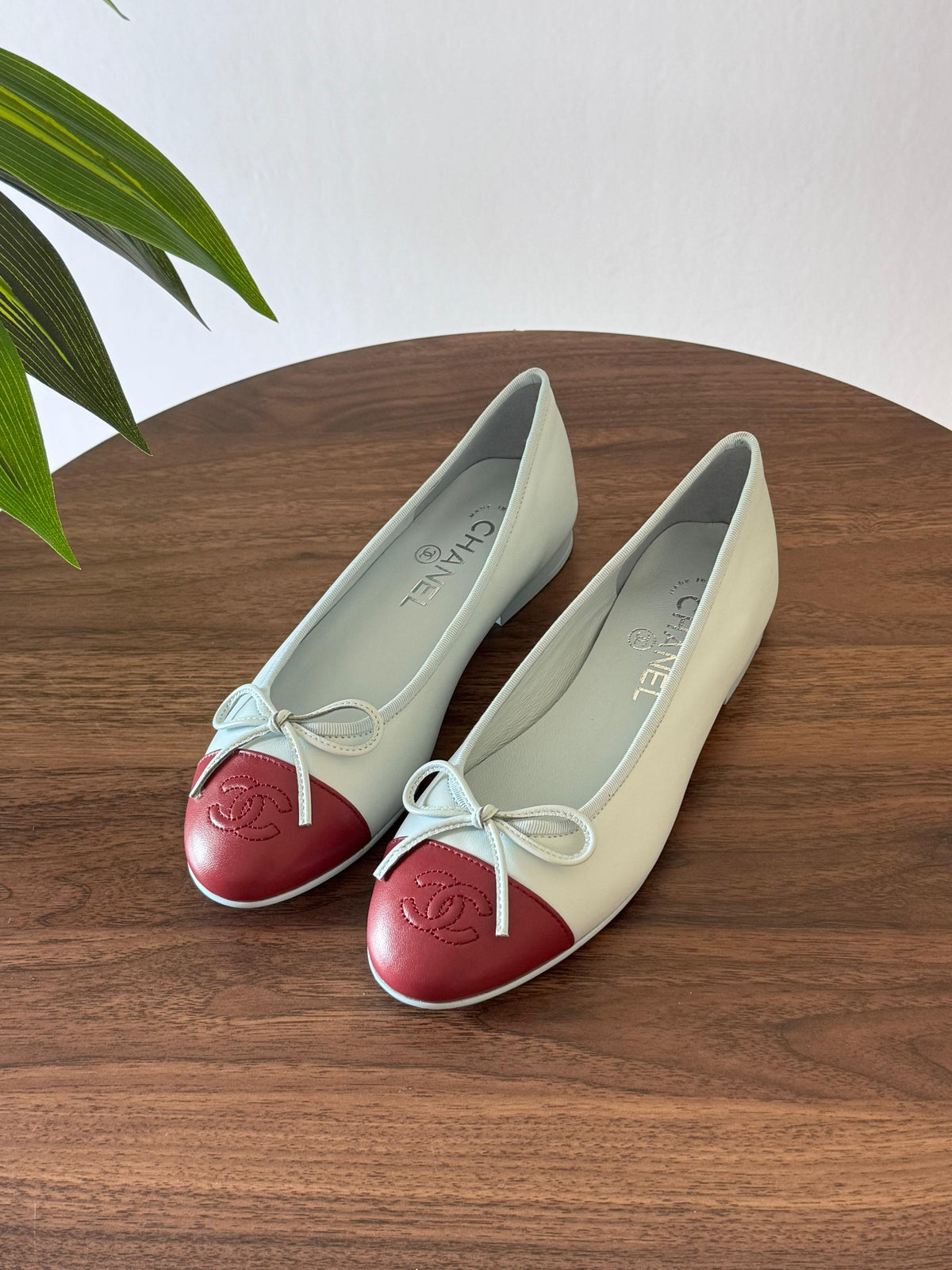 Chanel Bicolor CC Cap Toe Flat Ballerina - 3