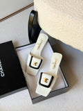 Chanel Lambskin Quilted Turnlock Flat
