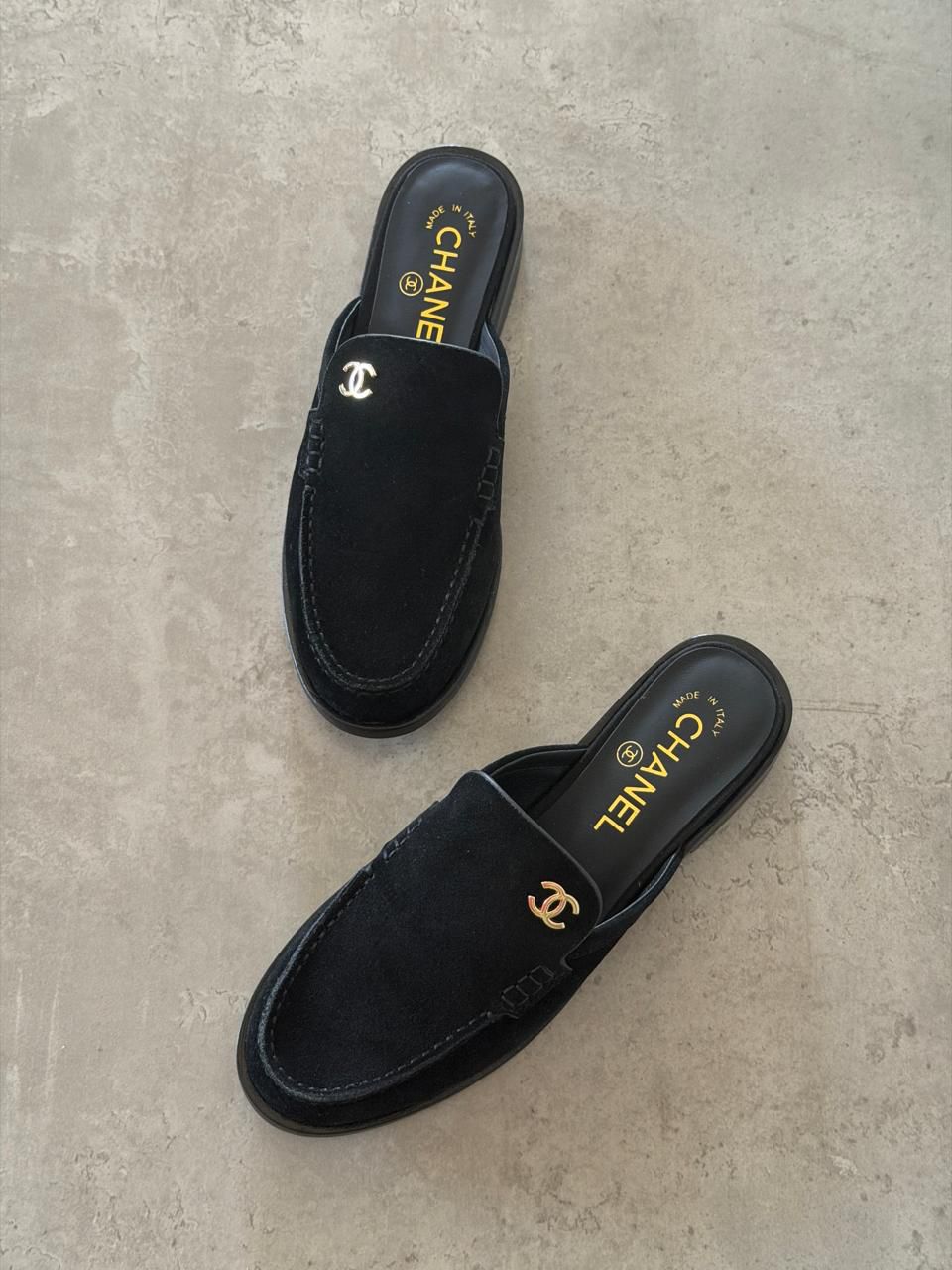 Chanel Mules in Black Calfskin - 6