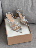 Gianvito Rossi  Pointed Leaf Strap Sandals
