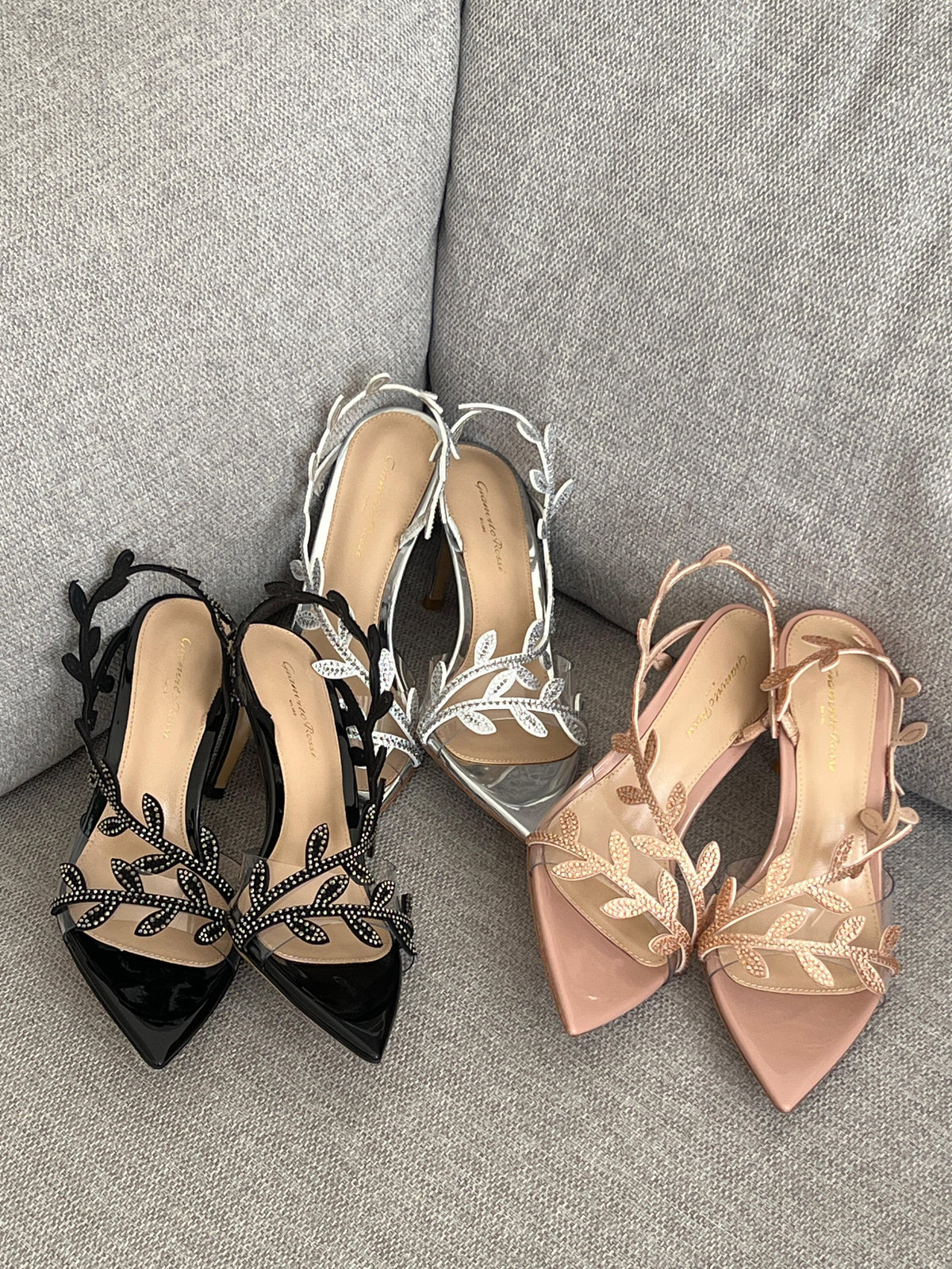 Gianvito Rossi  Pointed Leaf Strap Sandals - 7