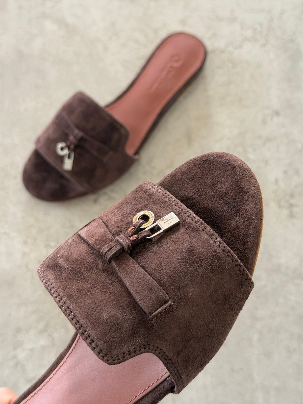 Buy Loro Piana brown Summer Charms Flats - 3