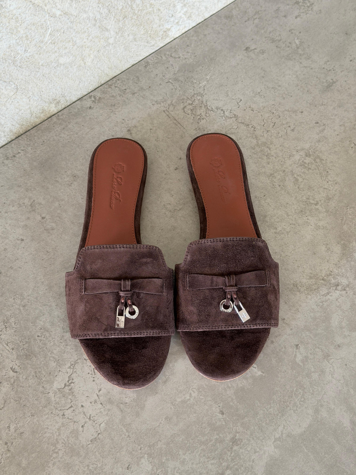 Buy Loro Piana brown Summer Charms Flats - 4