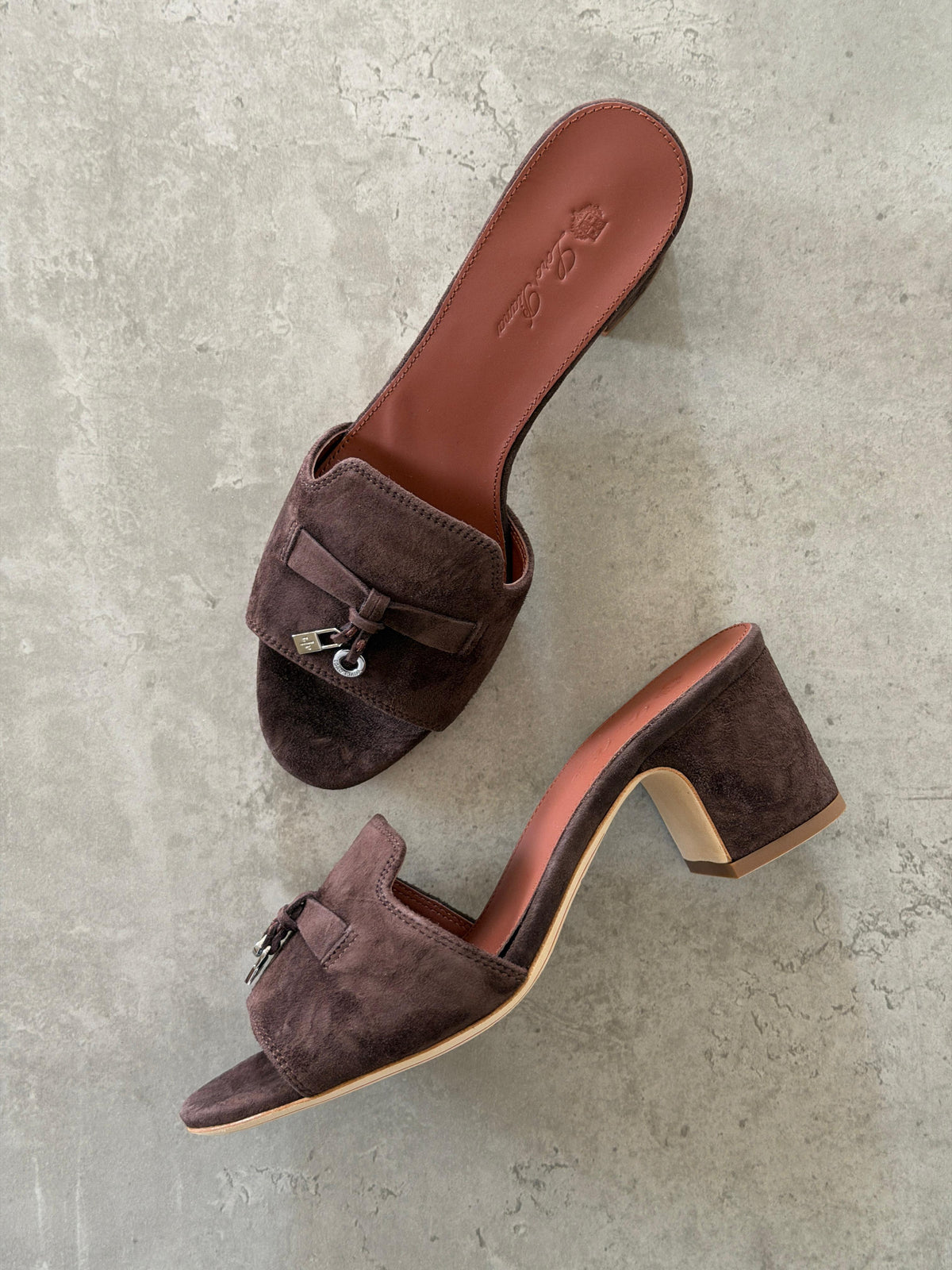 Loro Piana Summer Charms 55 Mule Sandals in Suede Goatskin - 6