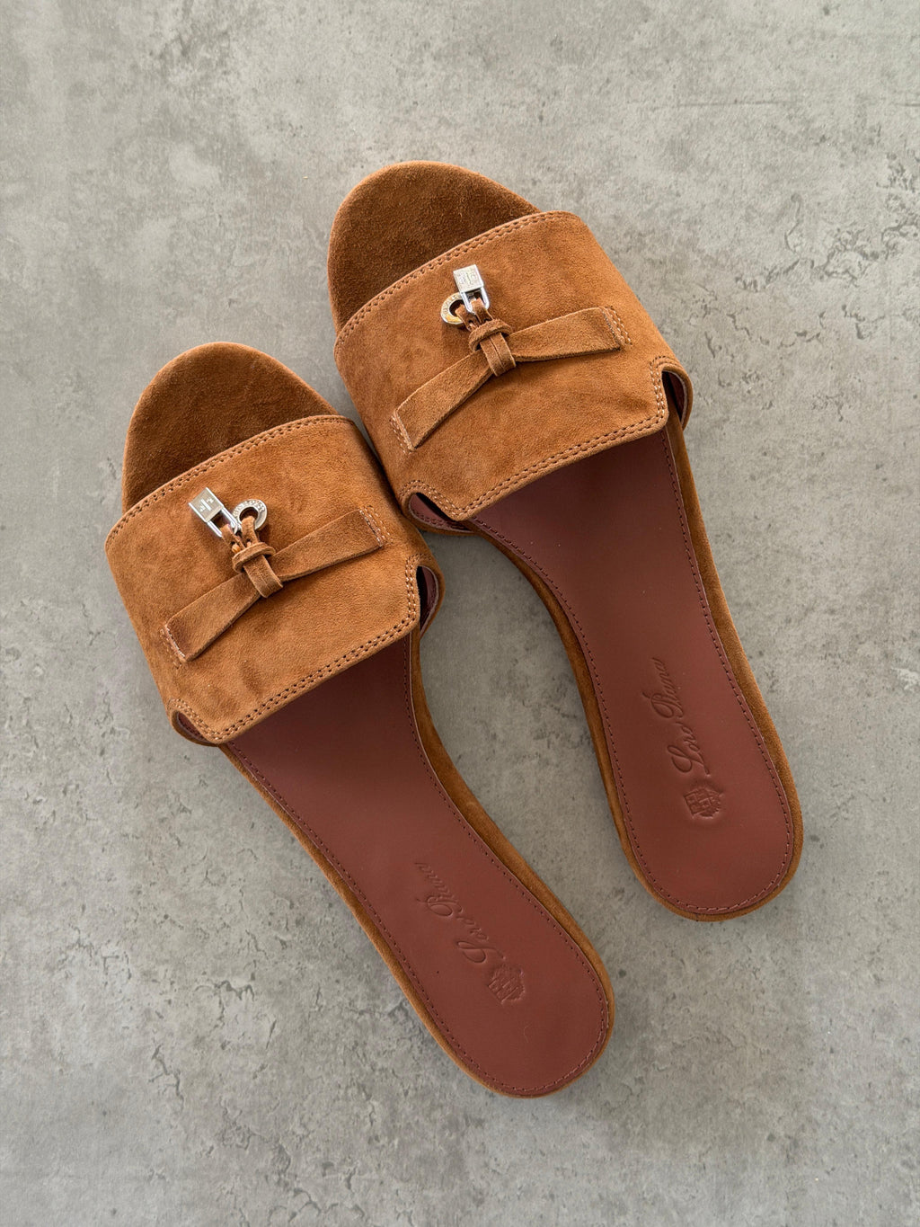 Loro Piana Summer Charms Sandals in Suede Goatskin - 12