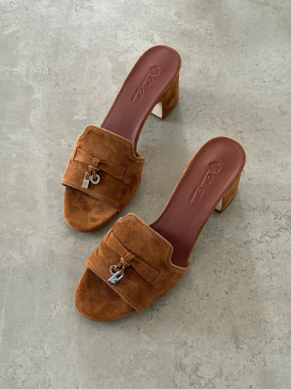 Loro Piana Summer Charms 55 Mule Sandals in Suede Goatskin - 18