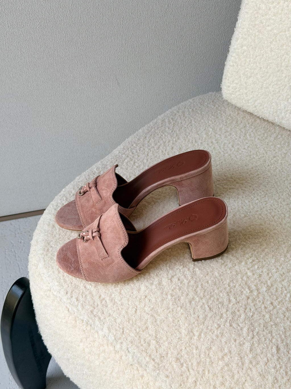 Loro Piana Summer Charms 55 Mule Sandals in Suede Goatskin - 5
