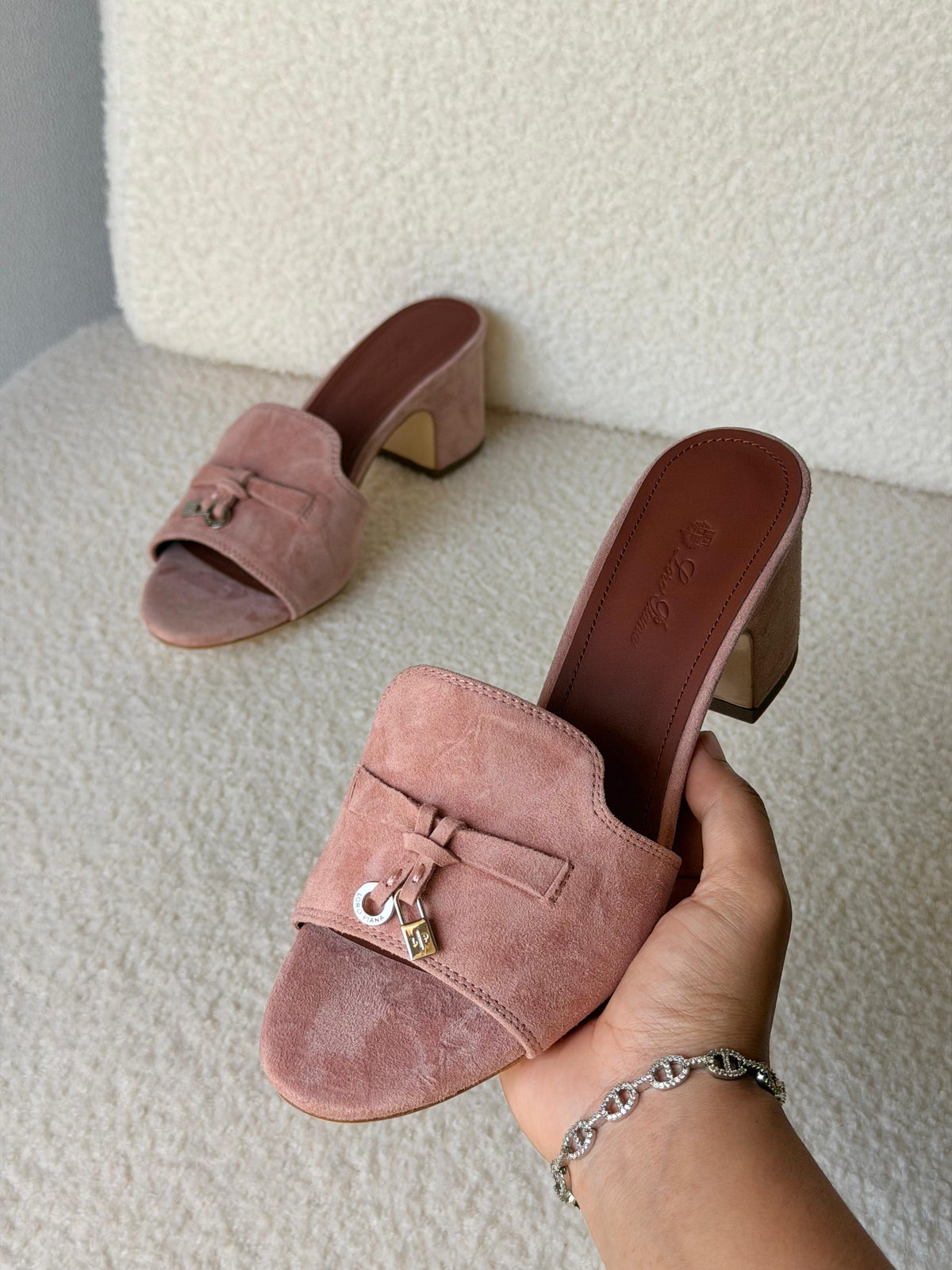 Loro Piana Summer Charms 55 Mule Sandals in Suede Goatskin - 20