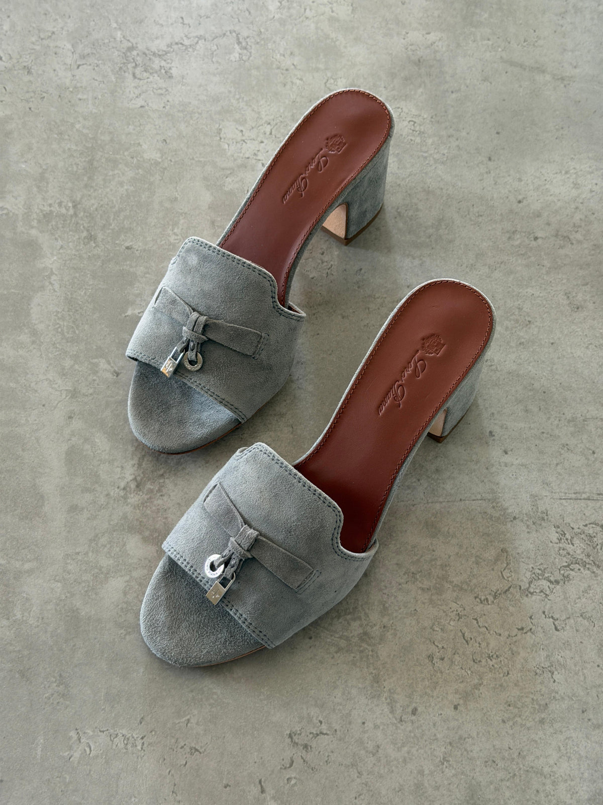 Loro Piana Summer Charms 55 Mule Sandals in Suede Goatskin - 12