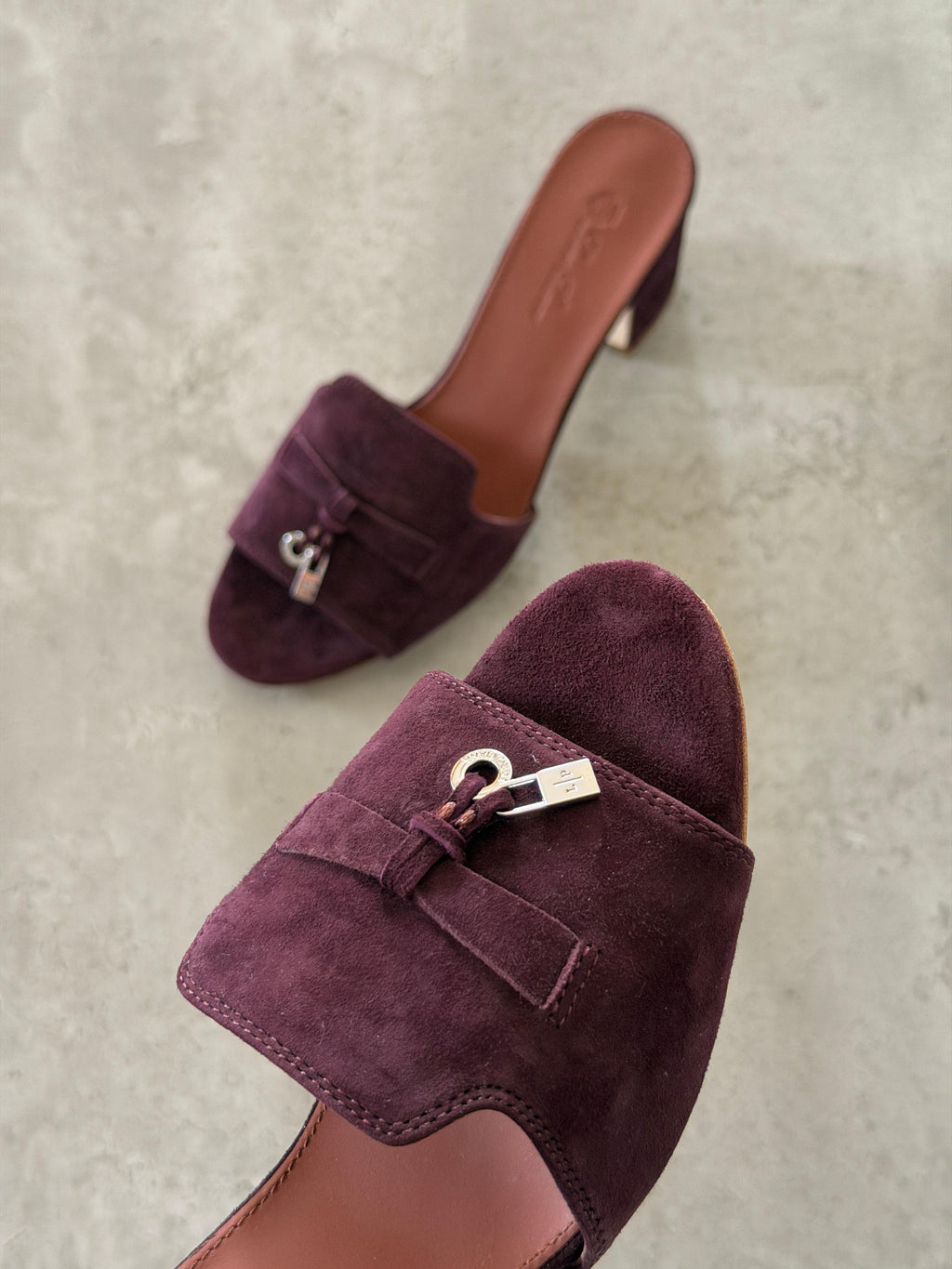 Loro Piana Summer Charms 55 Mule Sandals in Suede Goatskin - 10