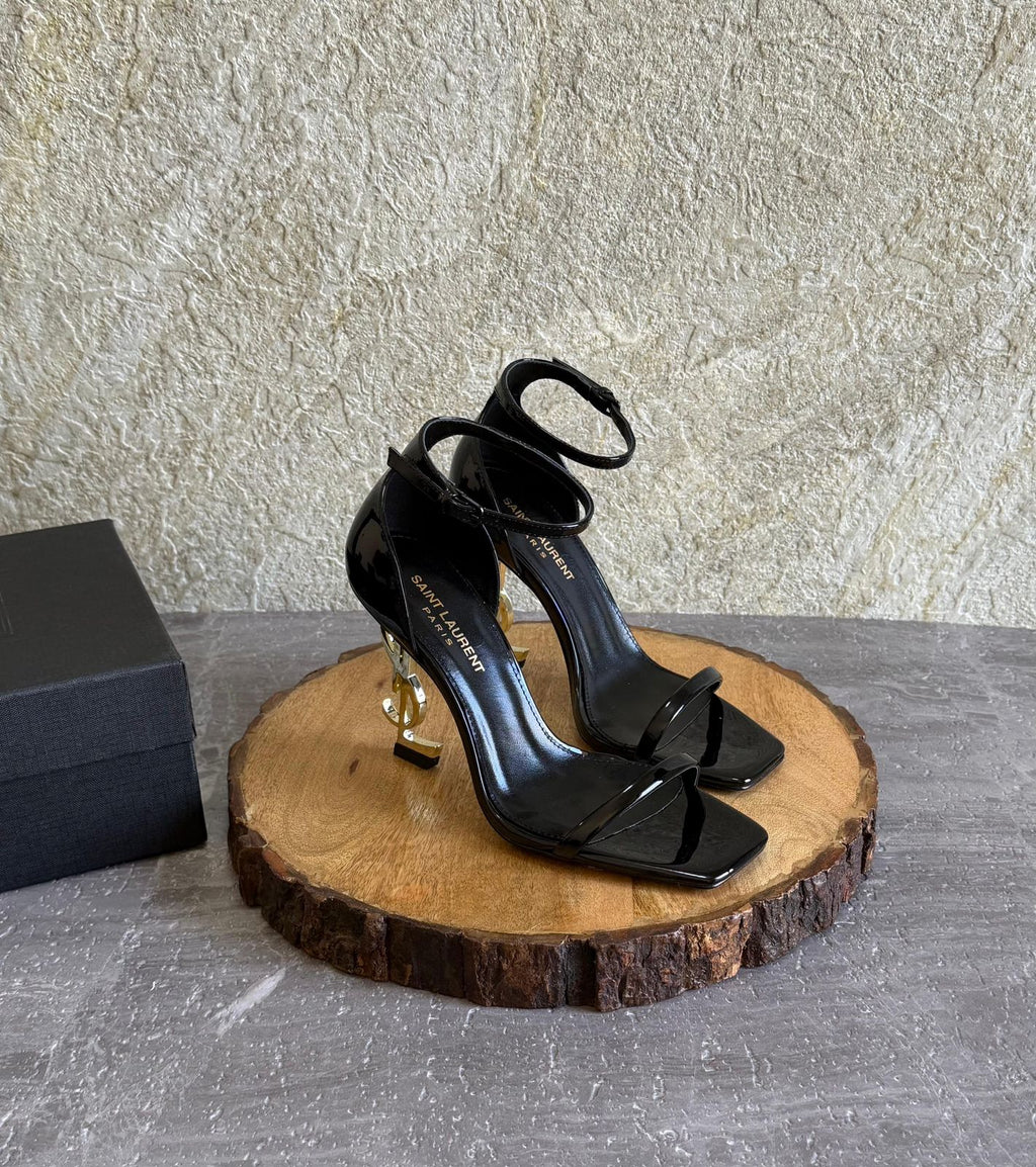 Saint Laurent Opyum 85mm patent-leather Sandals - 2