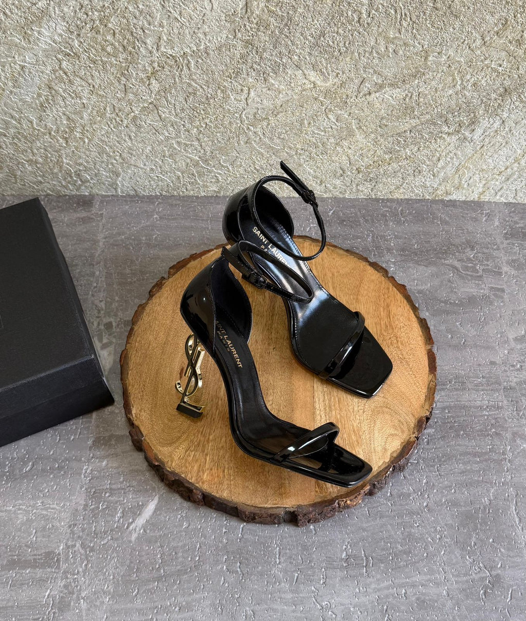 Saint Laurent Opyum 85mm patent-leather Sandals