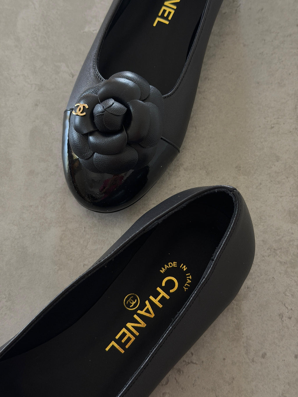 Chanel Patent Leather Camelia Flower Ballet - 7