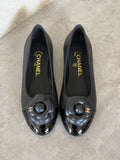 Chanel Patent Leather Camelia Flower Ballet