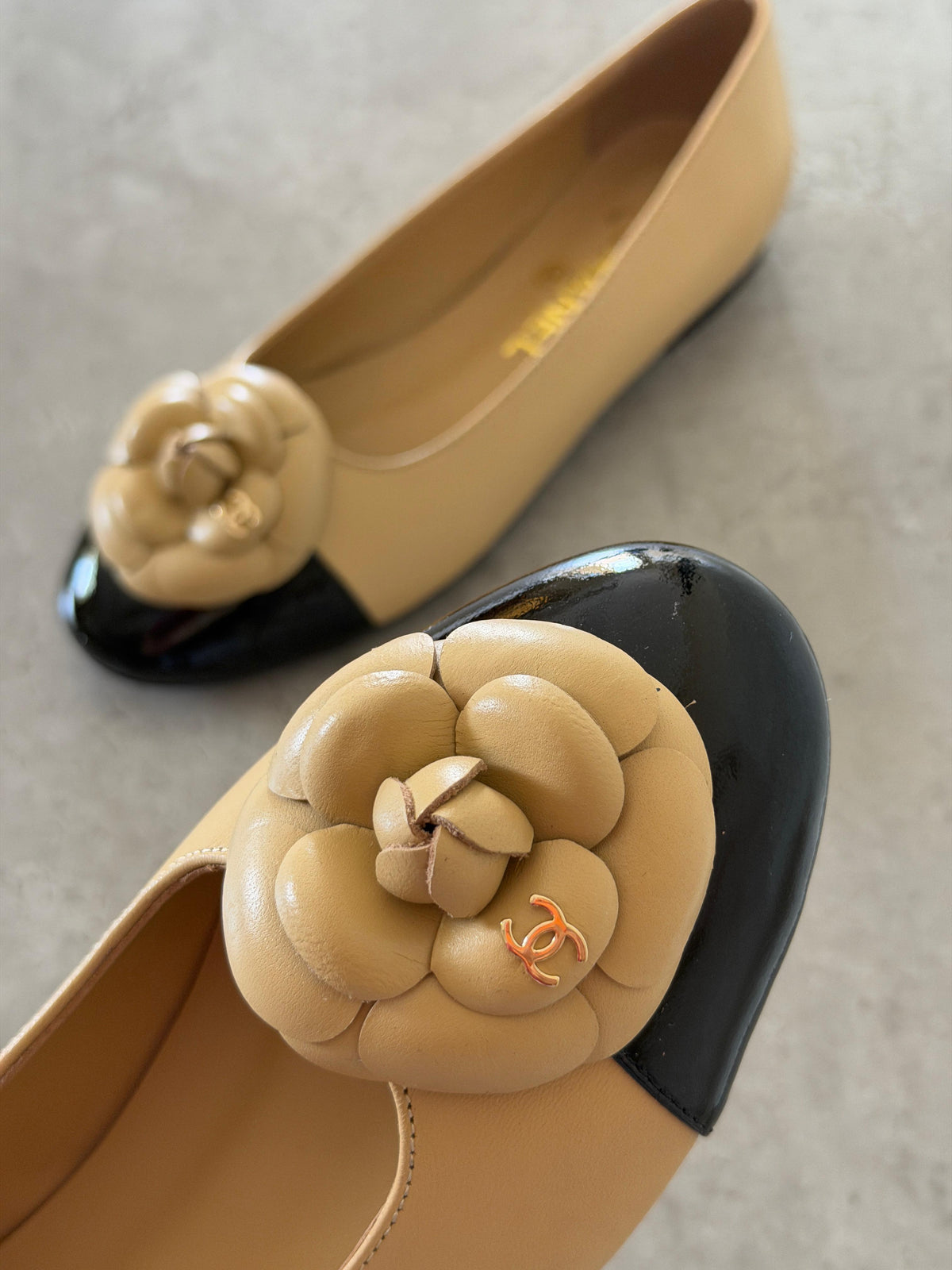 Chanel Patent Leather Camelia Flower Ballet - 3