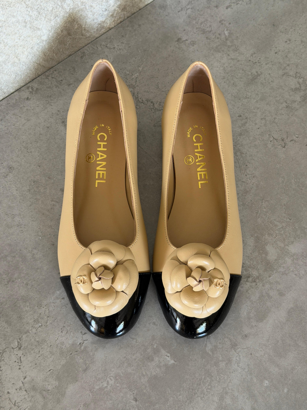Chanel Patent Leather Camelia Flower Ballet - 2