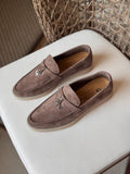 Loro Piana Summer Charms Walk Suede Loafers