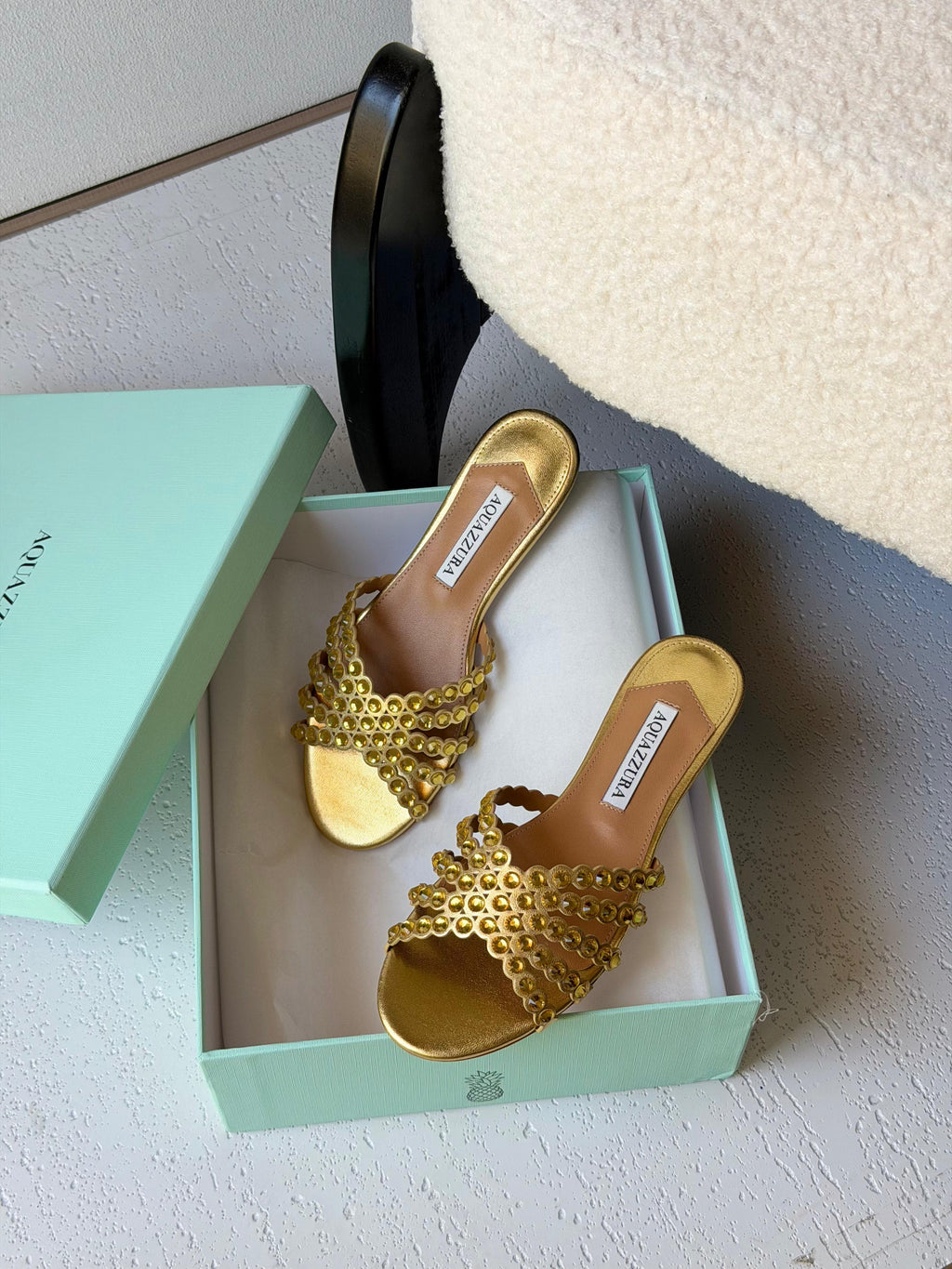 Aquazzura Tequila Crystal Sandals - 7