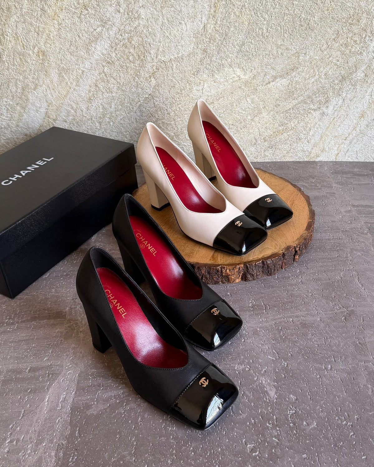Chanel Pumps - Lambskin & patent calfskin - 3