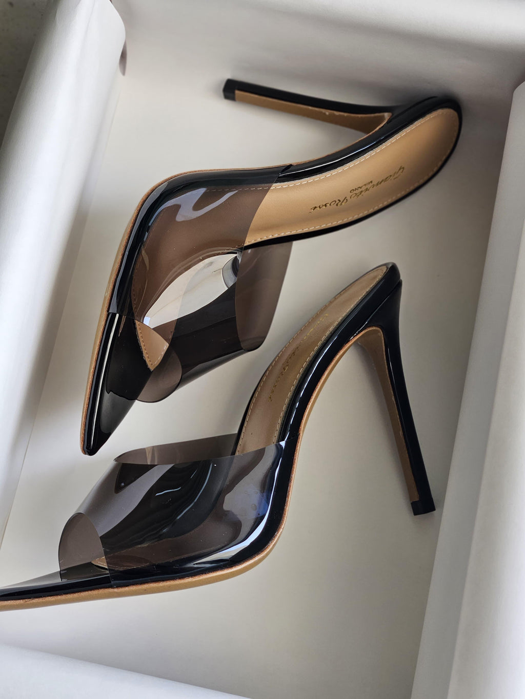 Gianvito Rossi Black Elle 105 Mule