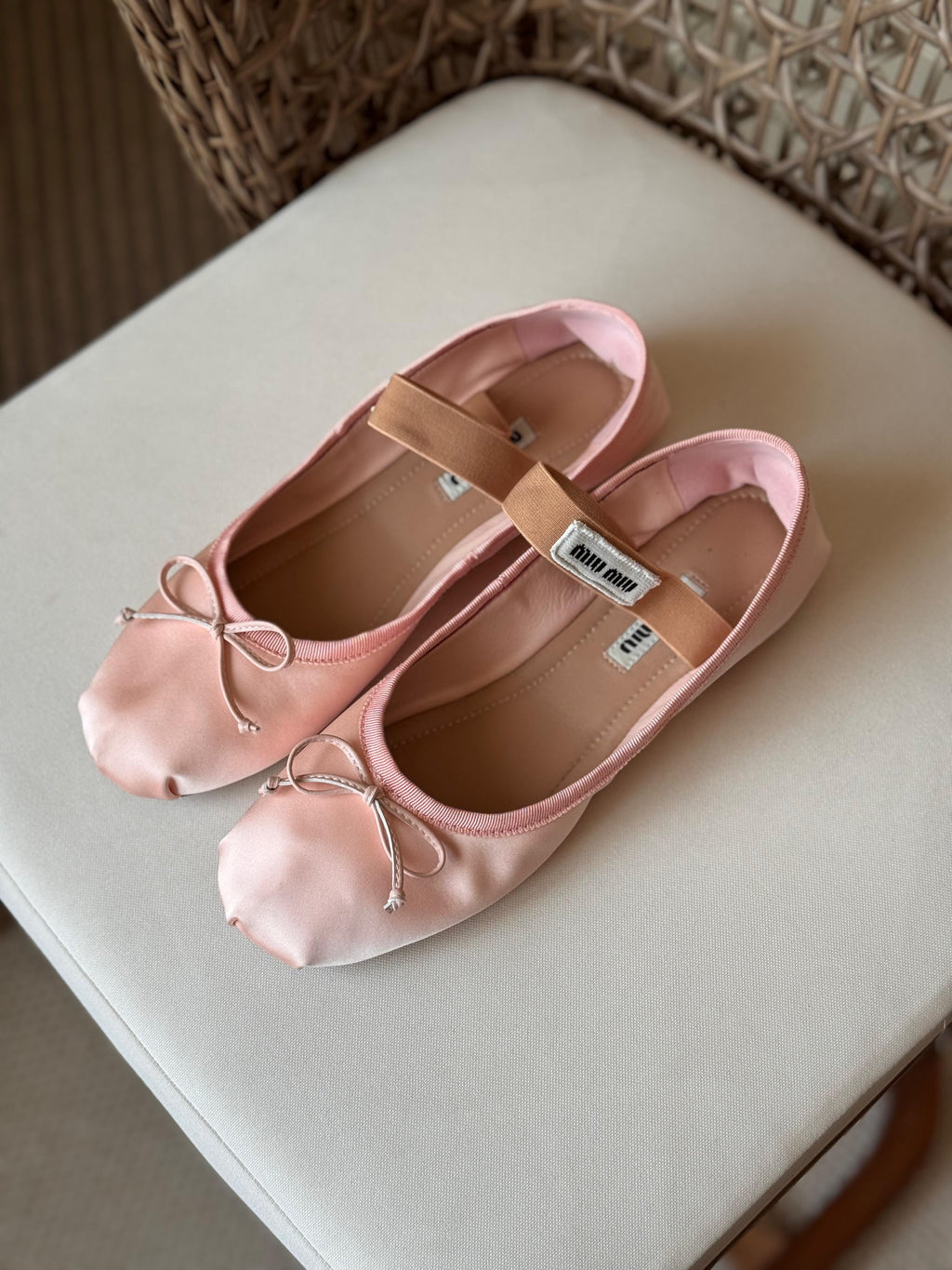 Miu Miu Satin ballerinas
