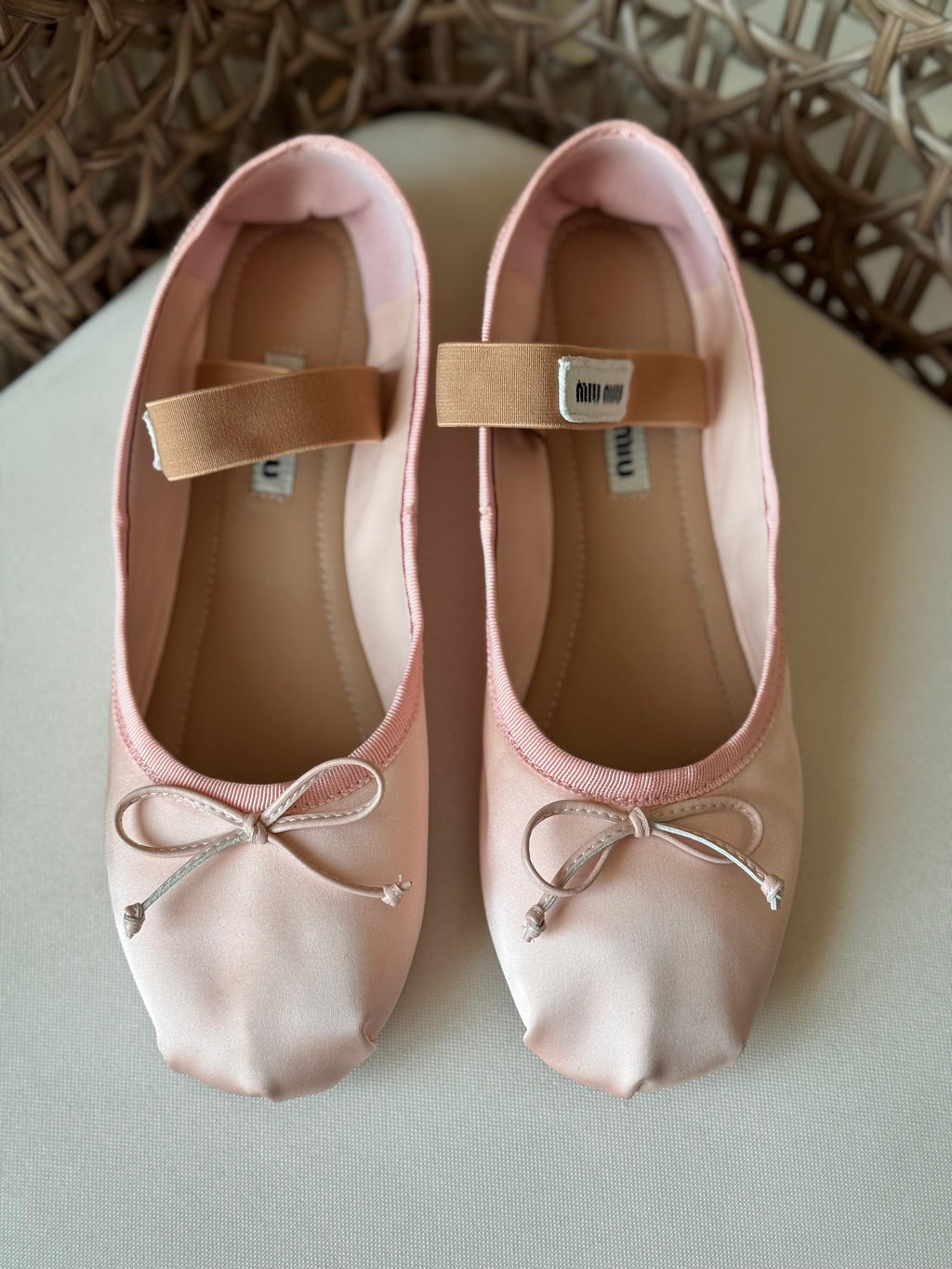 Miu Miu Satin ballerinas