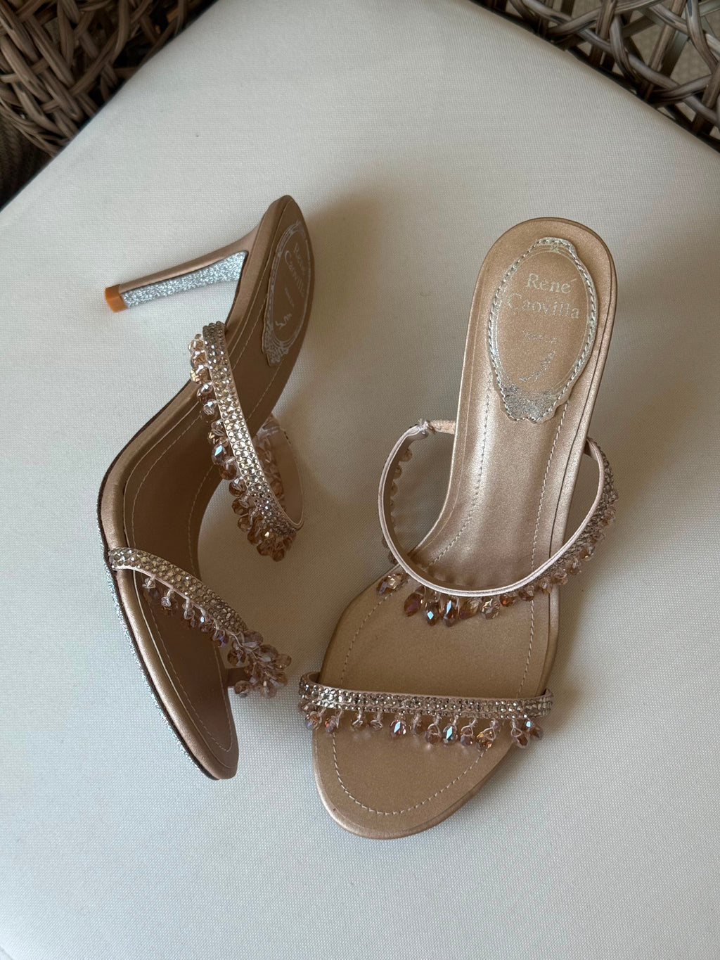 René Caovilla 80mm Chandelier Mules - 8